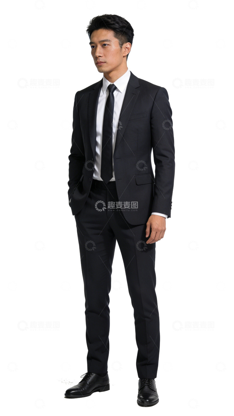高清大图下载【趣麦麦图】商务男士全身照正装展示