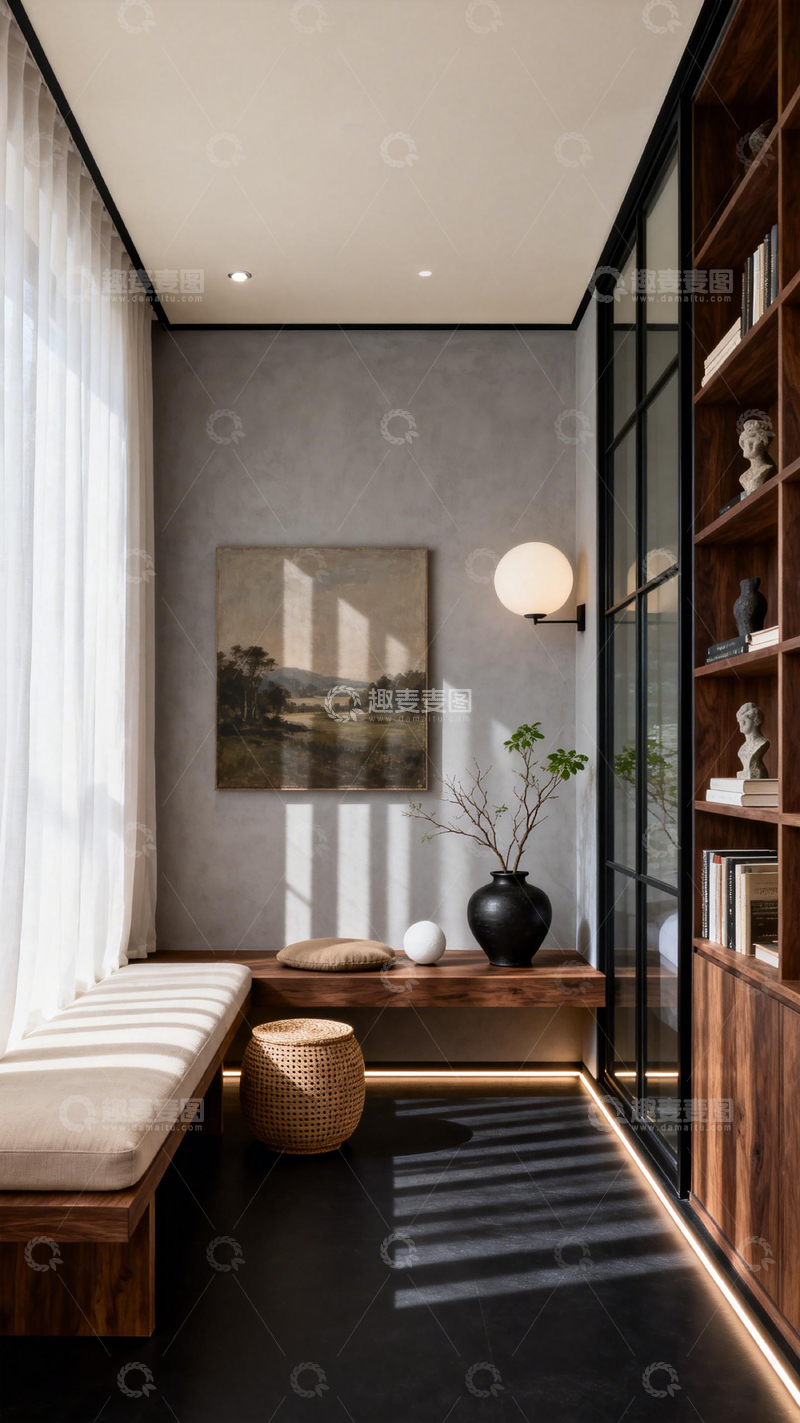 高清大图下载【趣麦麦图】现代简约卧室装饰画摆件布置