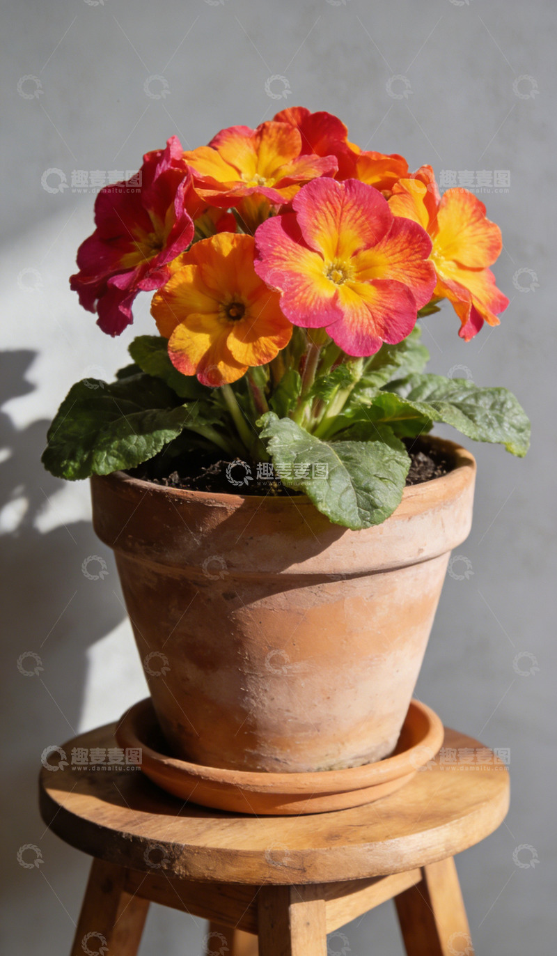 高清大图下载【趣麦麦图】陶盆鲜花静物摄影