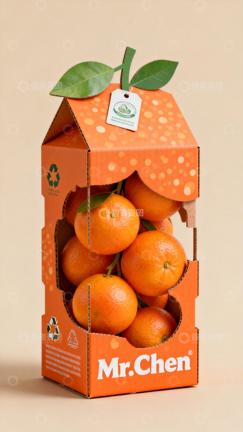 高清大图下载【趣麦麦图】橙子包装设计创意展示