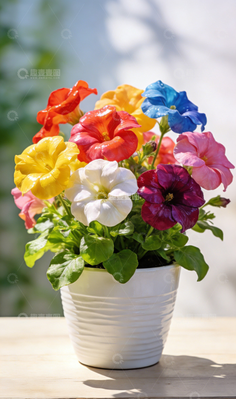 高清大图下载【趣麦麦图】彩花盆栽装饰摆设