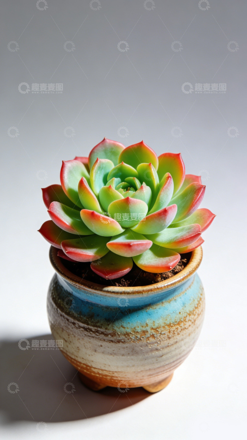 高清大图下载【趣麦麦图】多肉植物陶瓷盆景观