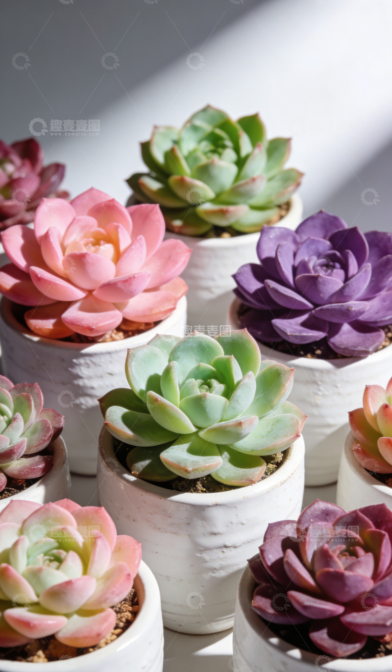 高清大图下载【趣麦麦图】多肉植物盆栽摄影素材