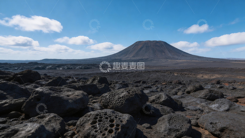 高清大图下载【趣麦麦图】荒凉火山景观自然风光摄影