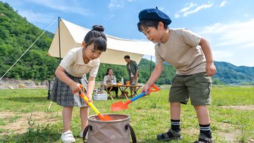 户外野营童趣儿童露营野餐生活摄影