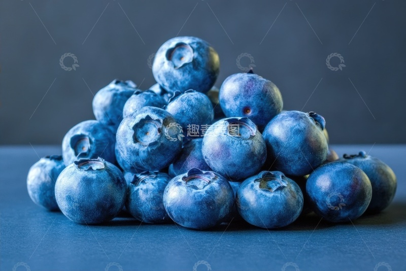 高清大图下载【趣麦麦图】新鲜的一堆蓝莓水果
