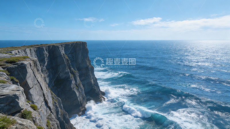 高清大图下载【趣麦麦图】海岸峭壁海景壮丽风光