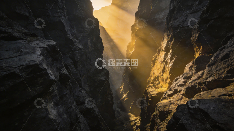高清大图下载【趣麦麦图】峡谷光影神秘景象