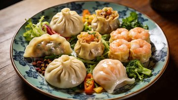 中式点心拼盘美食摄影
