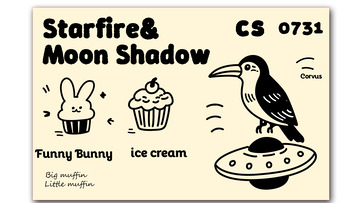 人物漫画卡通可爱个人形象印刷竖版名片2