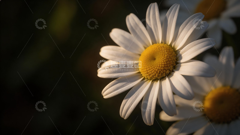 高清大图下载【趣麦麦图】自然光下雏菊特写摄影图片