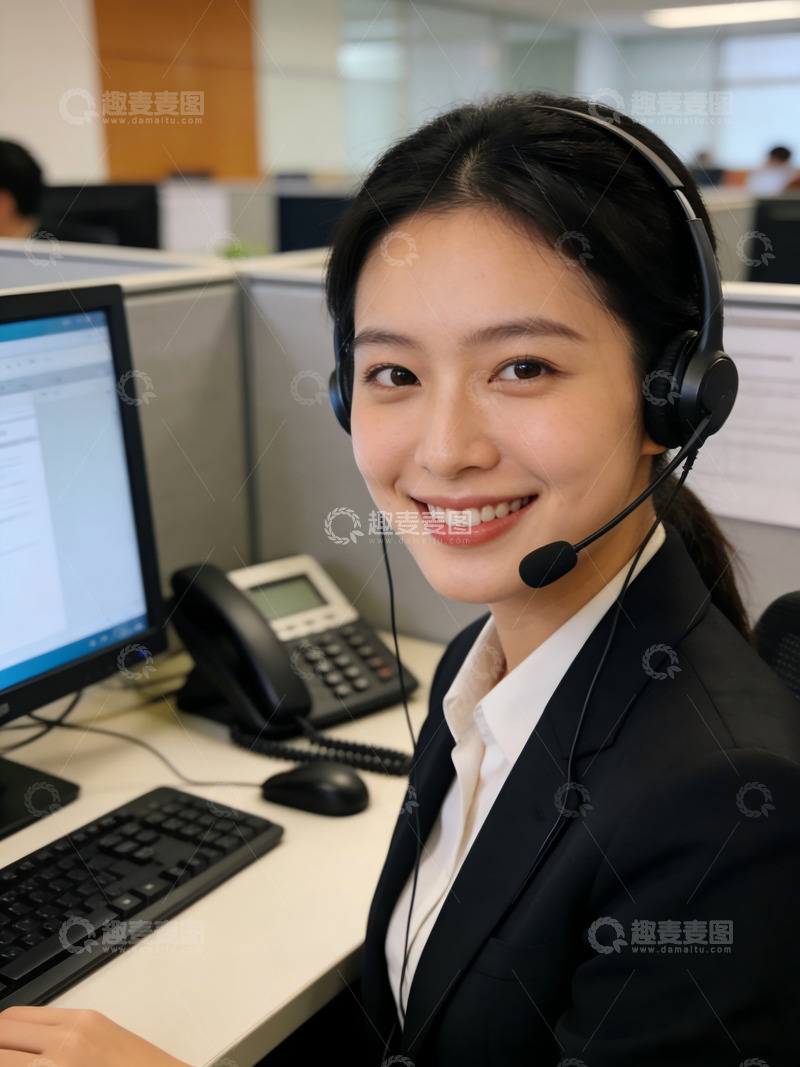 高清大图下载【趣麦麦图】客服人员工作素材4