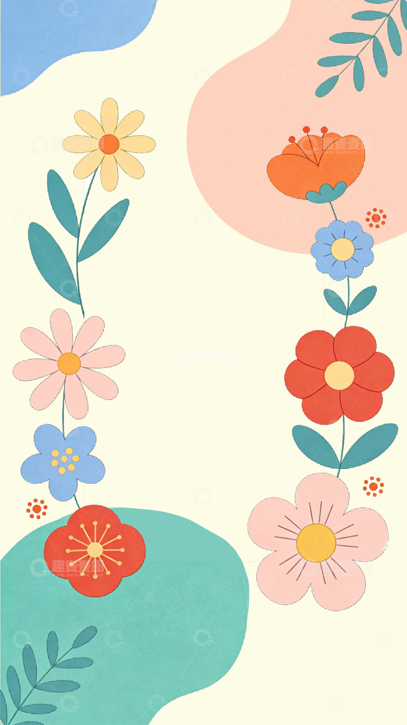 高清大图下载【趣麦麦图】简约花卉插画设计
