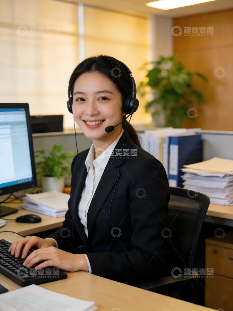 高清大图下载【趣麦麦图】客服人员工作素材5