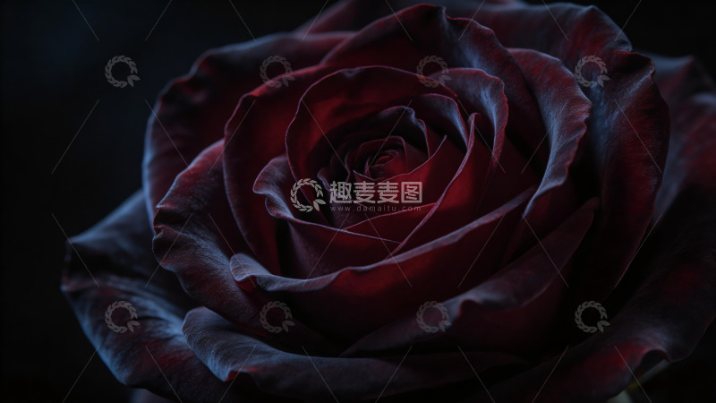 高清大图下载【趣麦麦图】暗红色玫瑰特写摄影