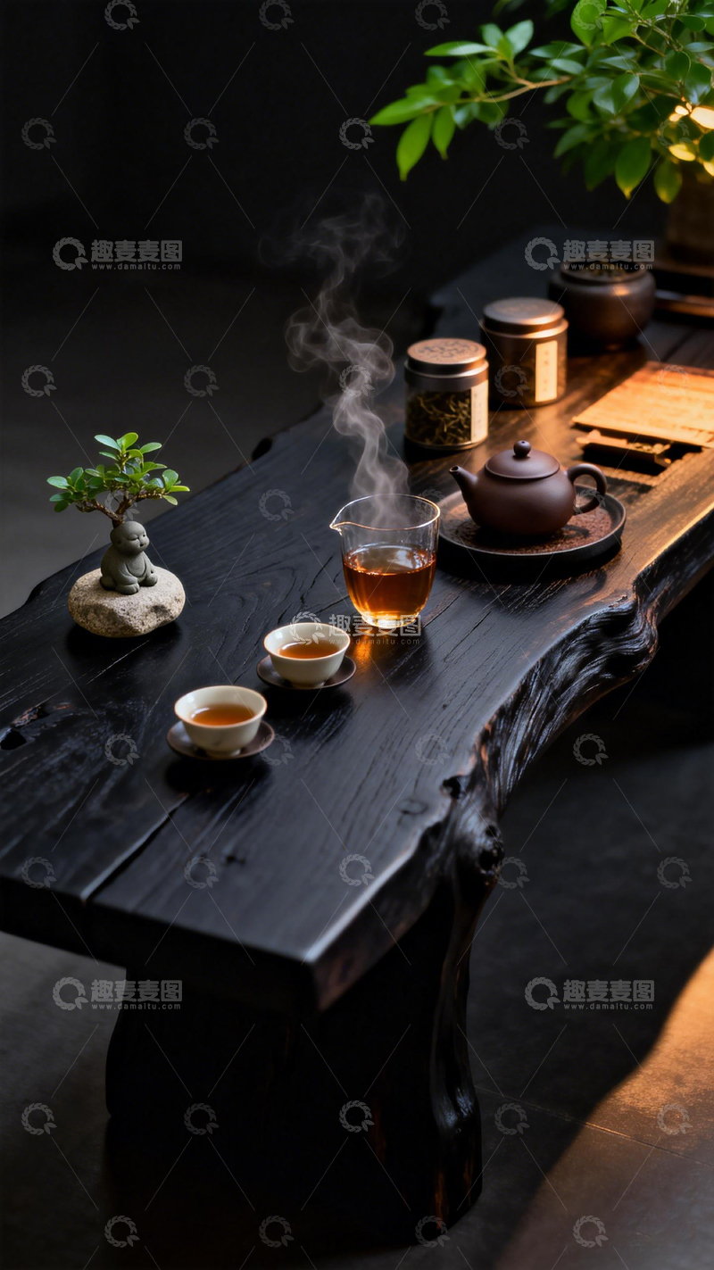 高清大图下载【趣麦麦图】古朴茶席静物摄影