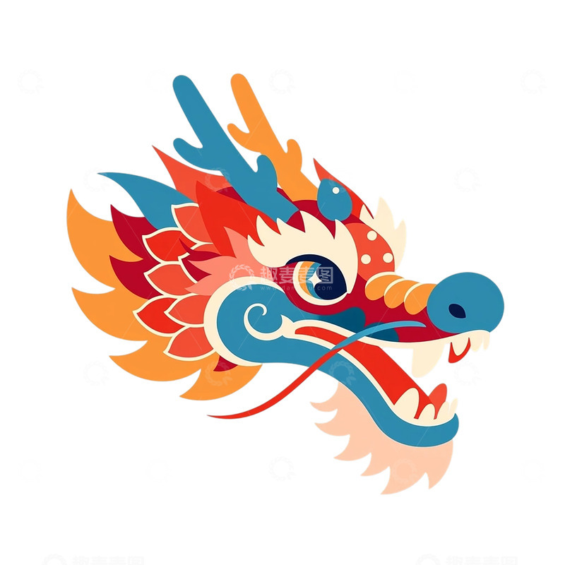 高清大图下载【趣麦麦图】神话中的彩色龙舞