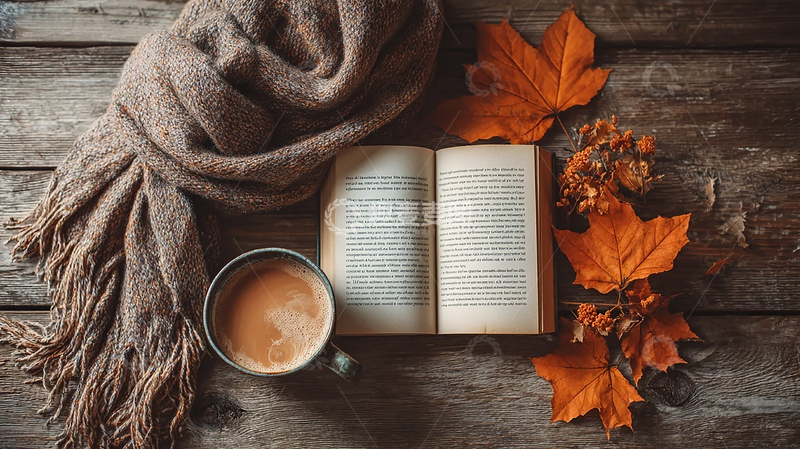 高清大图下载【趣麦麦图】南瓜 秋天 书籍