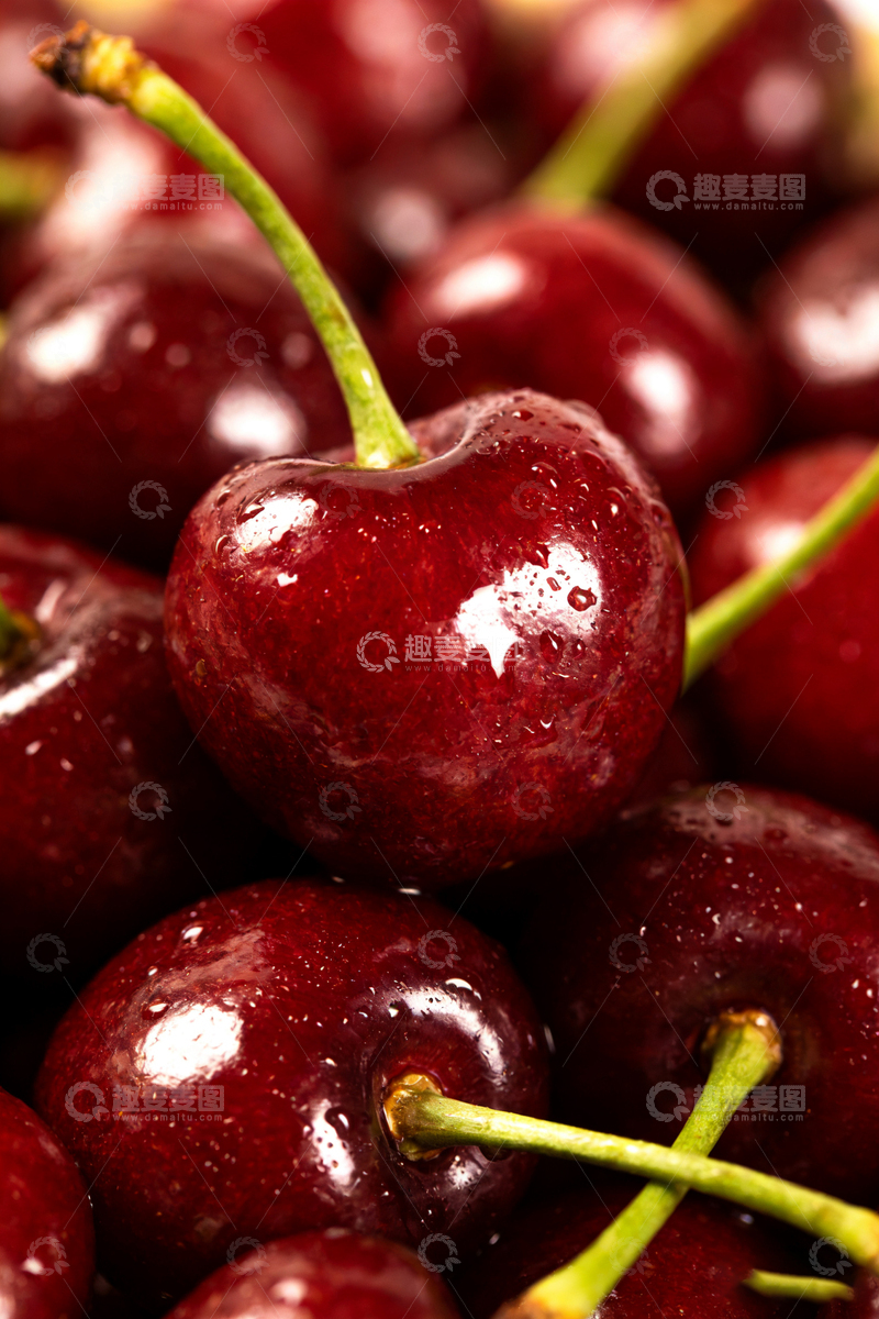 高清大图下载【趣麦麦图】新鲜樱桃特写摄影5