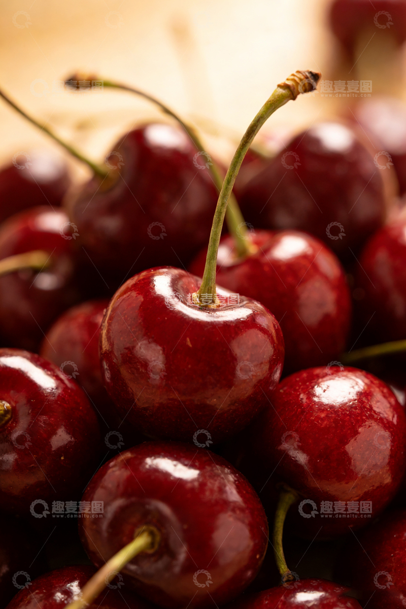 高清大图下载【趣麦麦图】新鲜红樱桃特写摄影图片