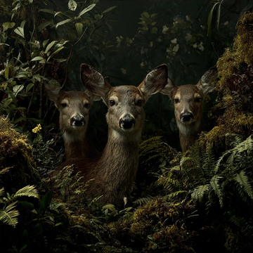 神秘森林中的静谧守望者