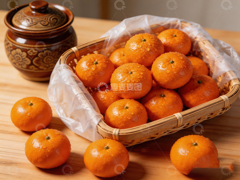 高清大图下载【趣麦麦图】田园风橘子篮子静物摄影