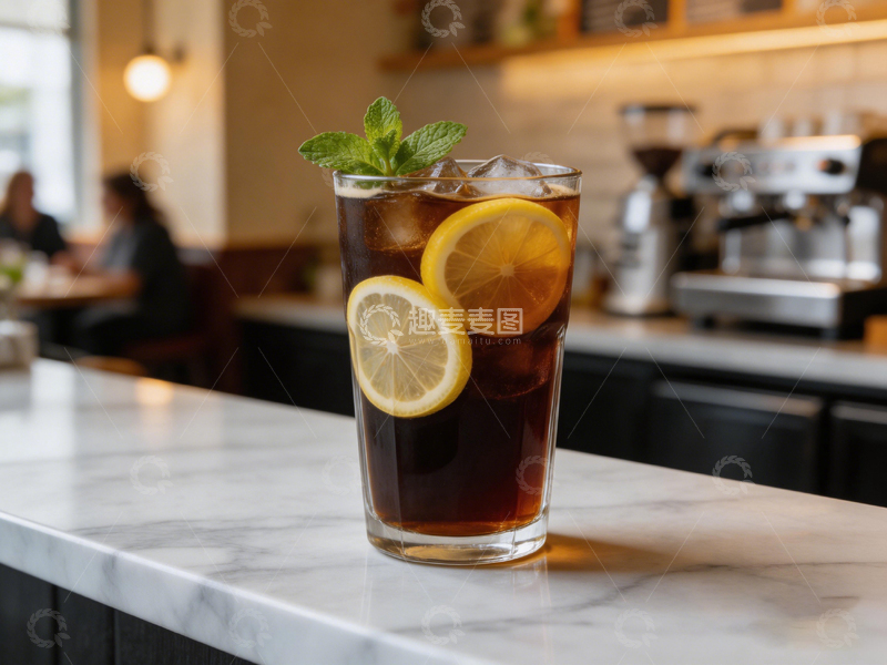 高清大图下载【趣麦麦图】咖啡馆柠檬冰饮