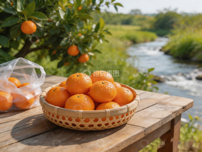 高清大图下载【趣麦麦图】田园风光橘子丰收摄影图