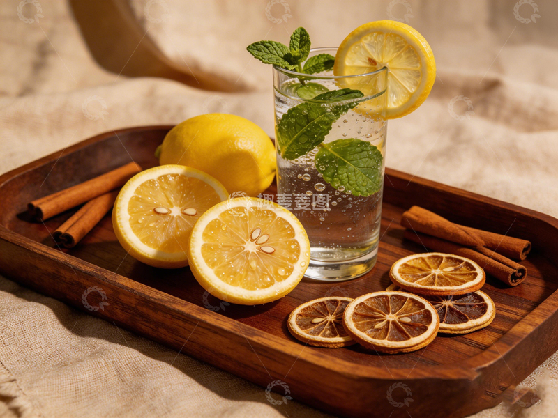 高清大图下载【趣麦麦图】清新夏日柠檬饮品摆盘