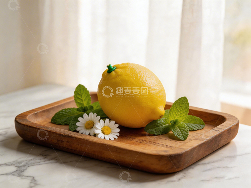 高清大图下载【趣麦麦图】清新田园风柠檬装饰摆设