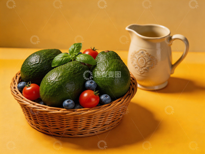高清大图下载【趣麦麦图】静物摄影果蔬篮子