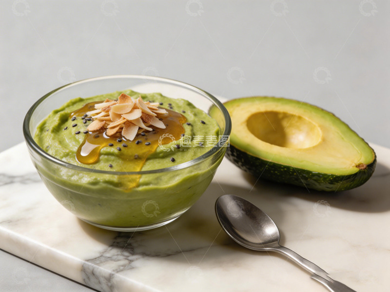 高清大图下载【趣麦麦图】清新牛油果酸奶美食摄影