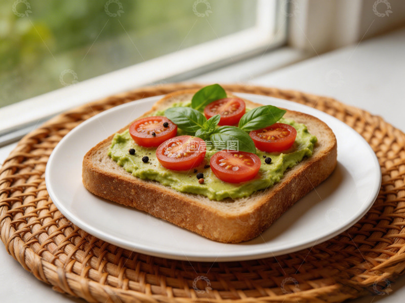 高清大图下载【趣麦麦图】清新窗边吐司美食摄影
