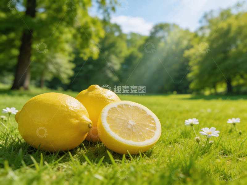 高清大图下载【趣麦麦图】春日柠檬草地风光