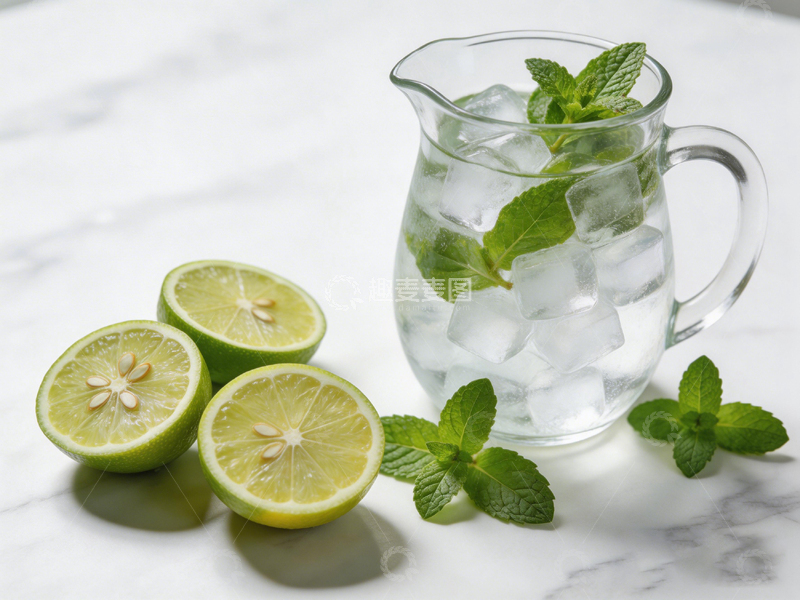 高清大图下载【趣麦麦图】清新夏日冰块饮品图片