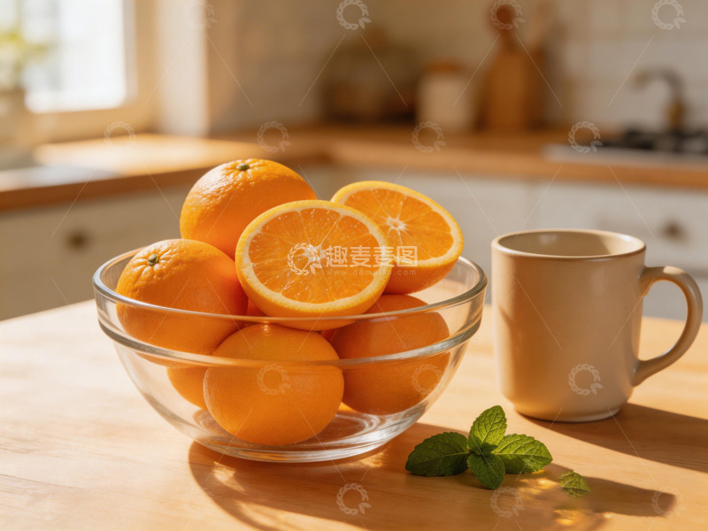 高清大图下载【趣麦麦图】清新厨房橙子静物摄影