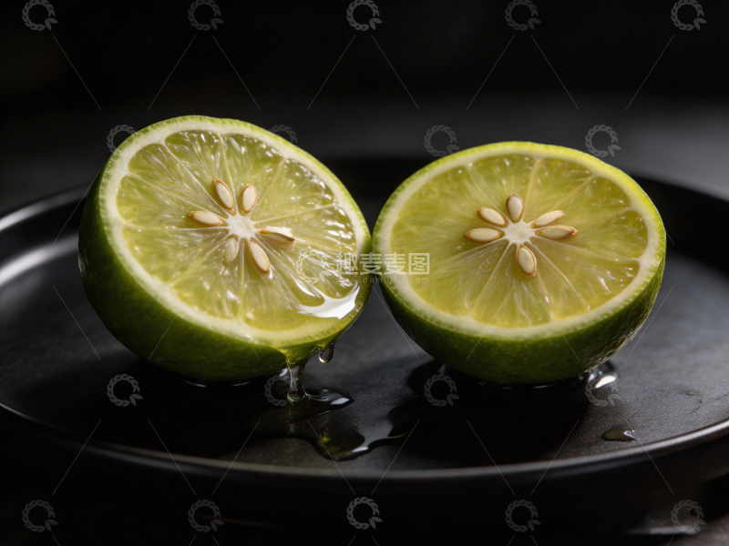 高清大图下载【趣麦麦图】暗调青柠特写摄影图片