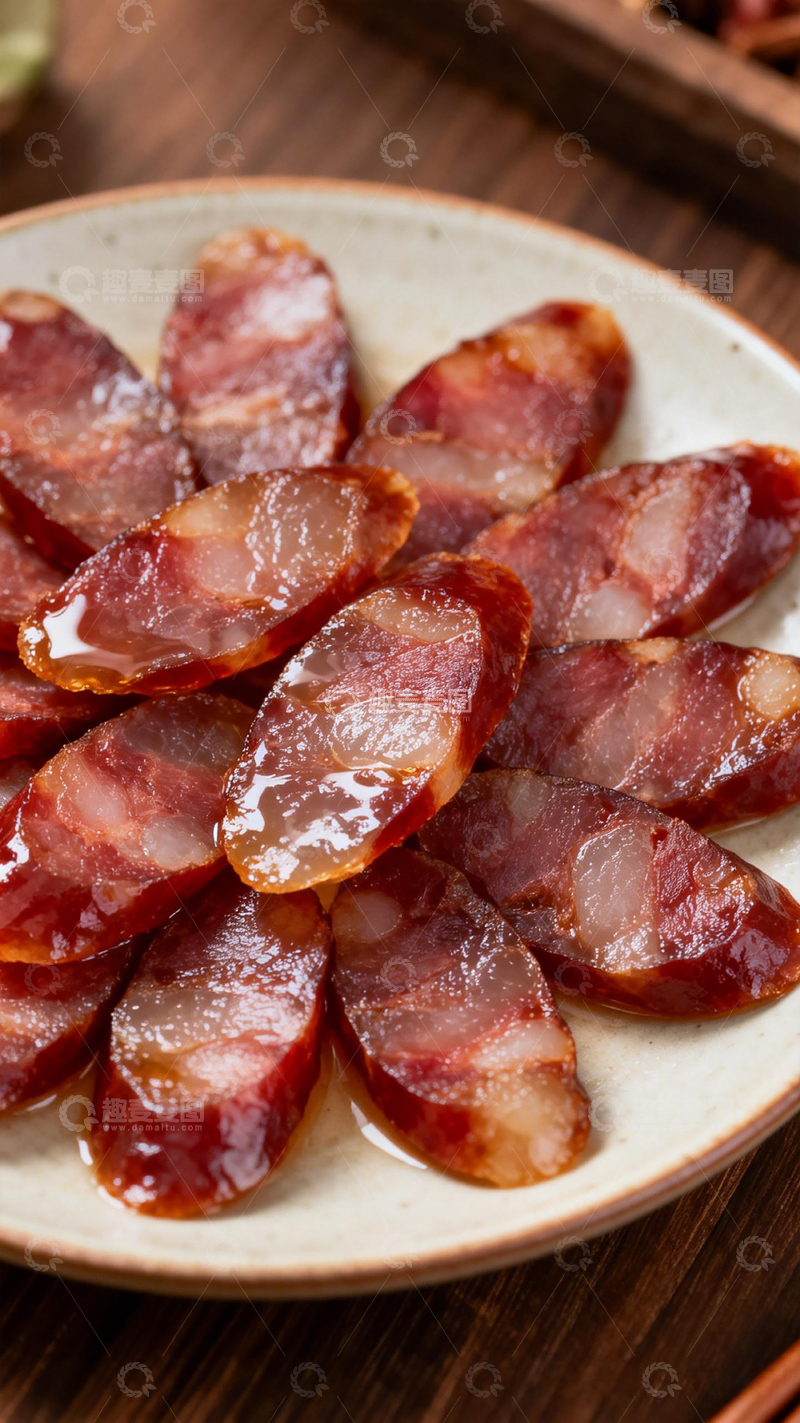 高清大图下载【趣麦麦图】腊肠切片美食摄影