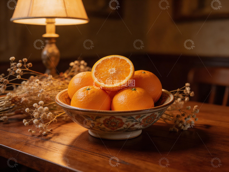 高清大图下载【趣麦麦图】温馨家居橙子静物摄影
