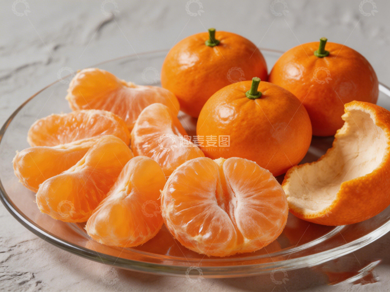 高清大图下载【趣麦麦图】透明碗橘子水果摄影