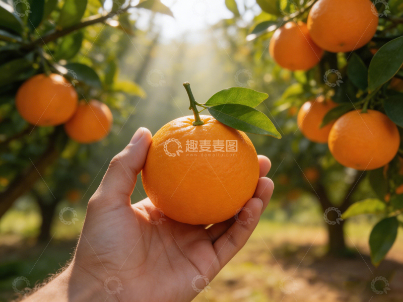 高清大图下载【趣麦麦图】果园丰收橙子特写
