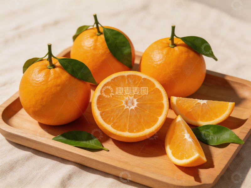 高清大图下载【趣麦麦图】新鲜橙子摆盘摄影
