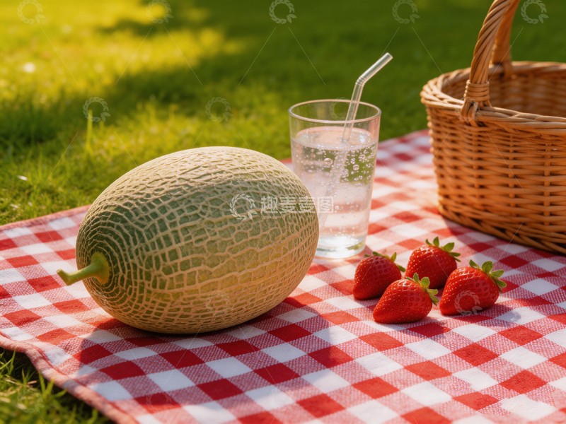 高清大图下载【趣麦麦图】野餐美食水果饮料静物摄影