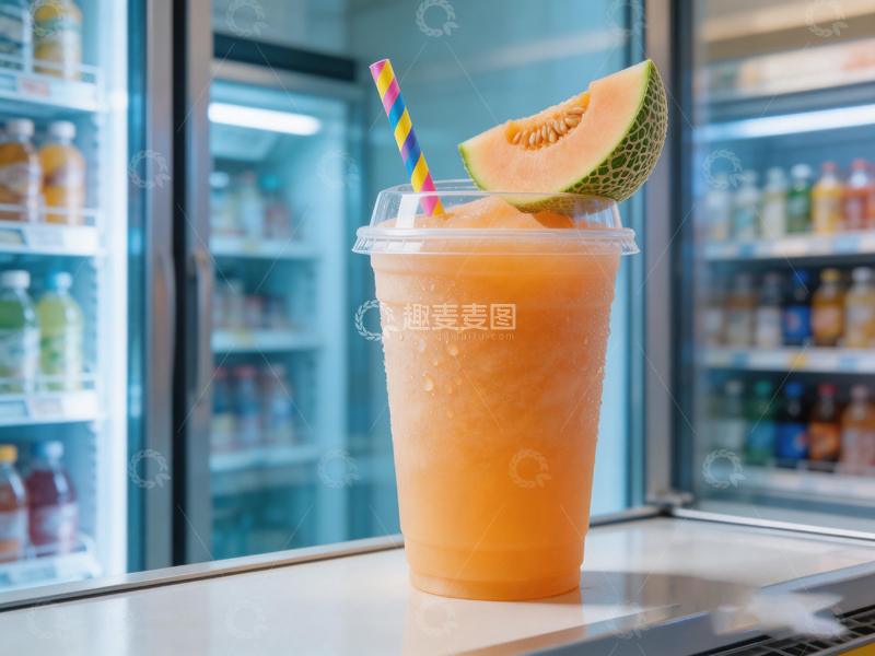 高清大图下载【趣麦麦图】冷饮店西瓜果汁饮品展示