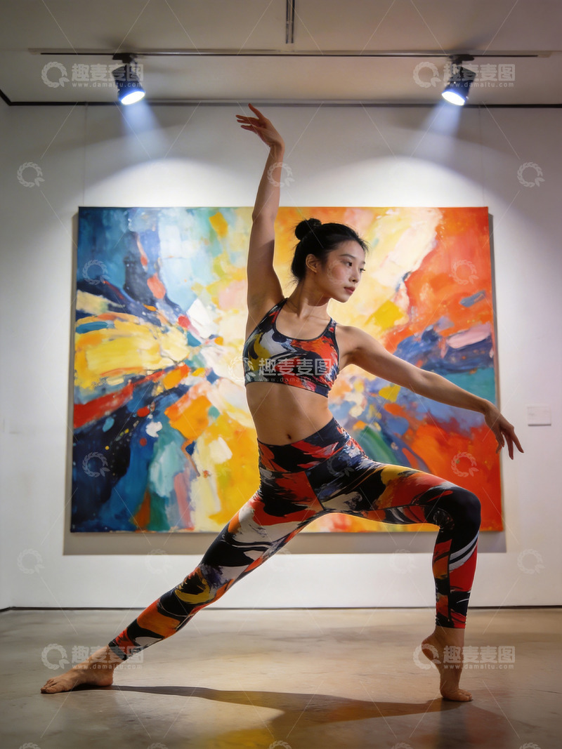 高清大图下载【趣麦麦图】艺术瑜伽美感展示