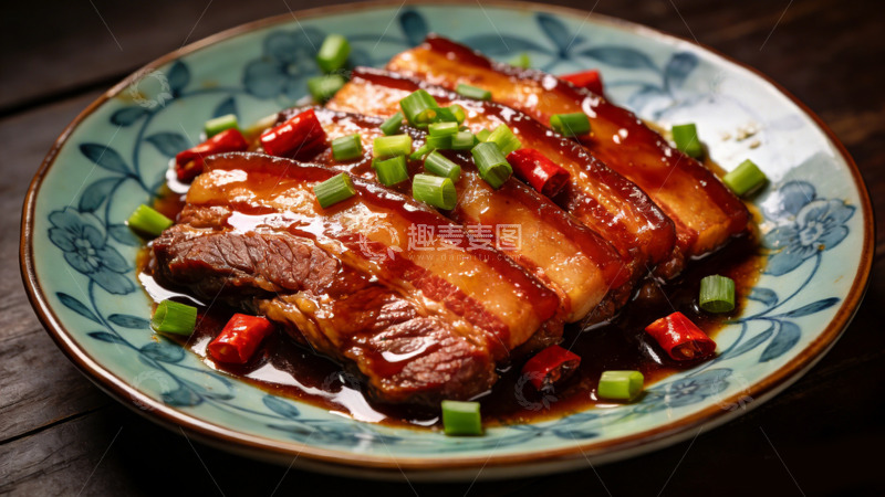 高清大图下载【趣麦麦图】红烧肉片美食摄影