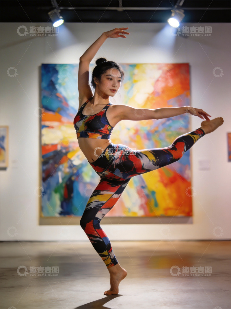高清大图下载【趣麦麦图】艺术风瑜伽表演馆摄影