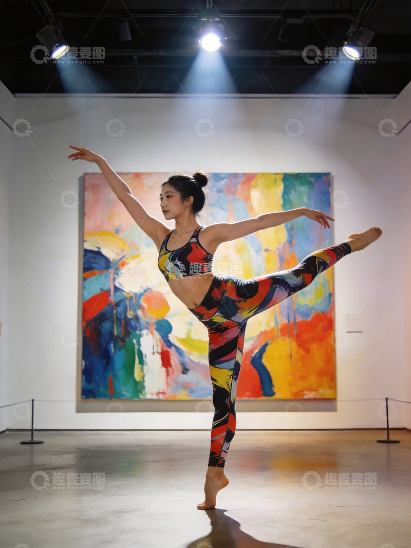 高清大图下载【趣麦麦图】艺术舞蹈馆瑜伽姿势