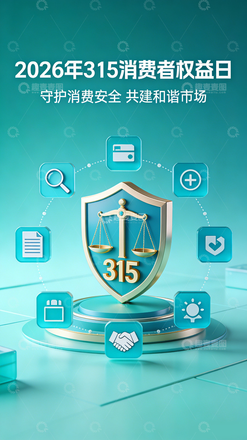 高清大图下载【趣麦麦图】315消费者权益日宣传海报设计