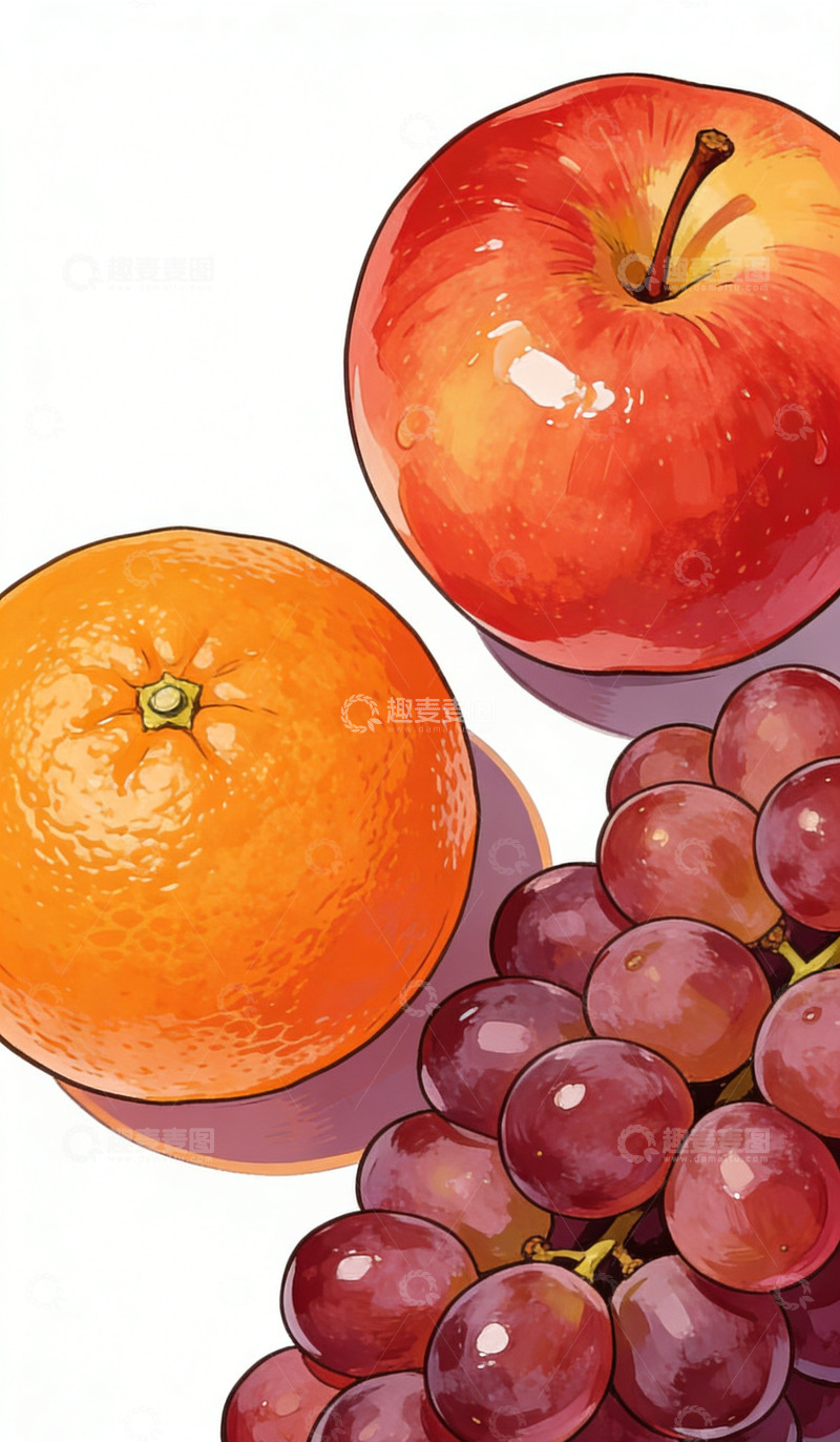 高清大图下载【趣麦麦图】水果插画设计素材